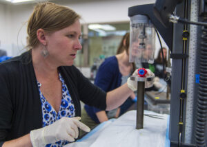 The women of Hi-Gear (Women in engineering) participate with the Utah Head Trauma Lab in an experiment characterizing and creating synthetic eyes at The University of Utah in Salt Lake Country Club in Salt Lake City, UT on Monday, June 10, 2019. (Photo by Kiffer Creveling)